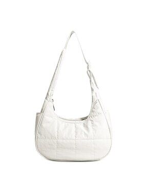Puffer Shoulder Bag Quilted Nylon Hobo Purse Adjustable Strap